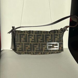 Fendi Small Tobacco Zucca with Metal FF Clasp